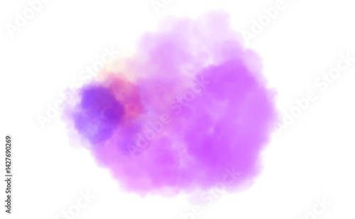 Color smoke effect isolated on transparent white background. blue magic mist cloud fog. Colorful powder dust. Smoke border, Vapor, Smoke PNG for overlay, decoration, covering. Design elements