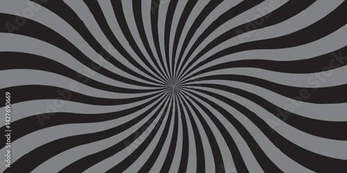 Sunburst Modern retro vintage sunrise sunbeam element spiral striped. Spiral starburst and striped pattern abstract geometric retro sunrays line wavy texture.	