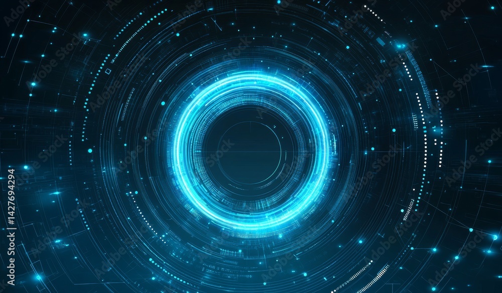 Futuristic digital circle interface Futuristic digital circle interface