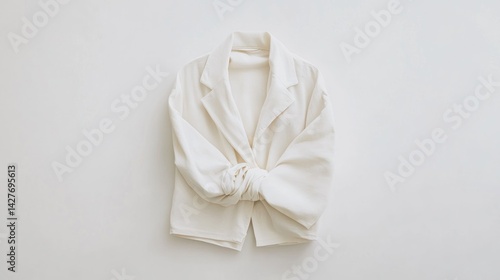 Wallpaper Mural Cream blazer, folded, on a plain background Torontodigital.ca