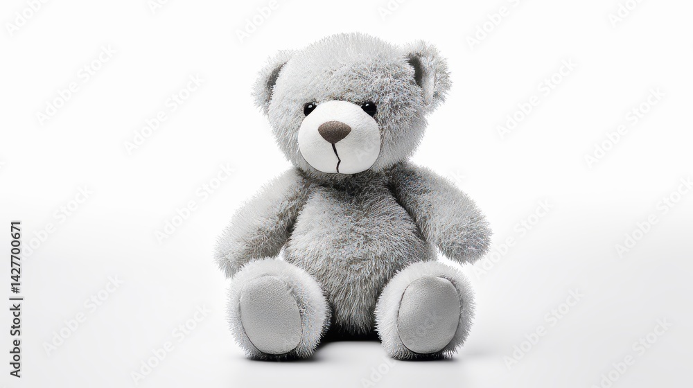 Obraz premium Silver cute teddy bear. Teddy bear. Bear 
