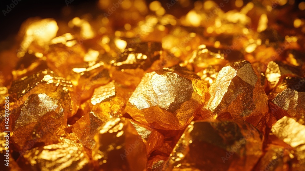 Golden mineral stones shining brightly in a close-up view showcasing their natural beauty and texture, ideal for backgrounds or design projects, luxury concept Golden mineral stones shining brightly in a close-up view showcasing their natural beauty and texture, ideal for backgrounds or design projects, luxury concept