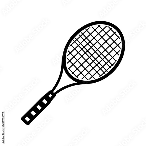 Tennis Racket Icon - Vector Illustration