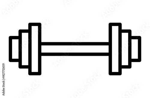 ダンベルのベクターイラスト シンプル アイコン