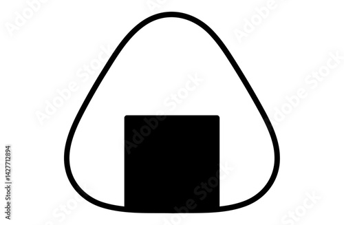 おにぎりのベクターイラストアイコン シンプル