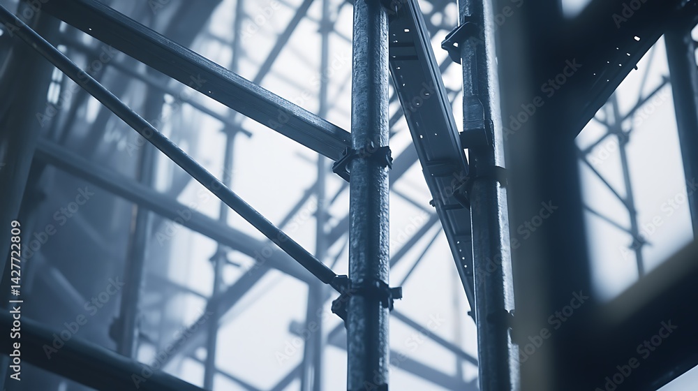 Close-up of Metal Scaffolding Structure Close-up of Metal Scaffolding Structure