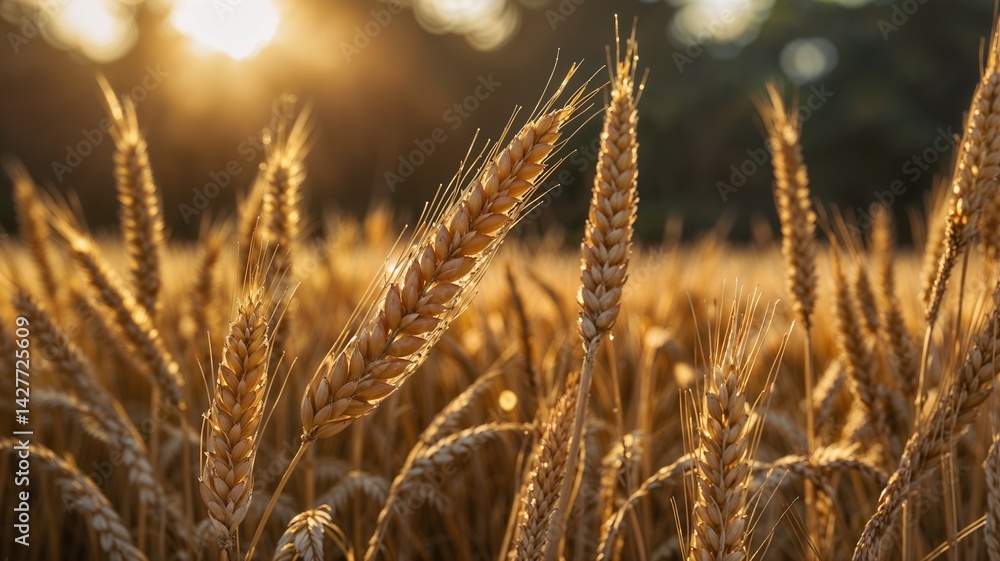 Fototapeta premium close shot of wheat plant
