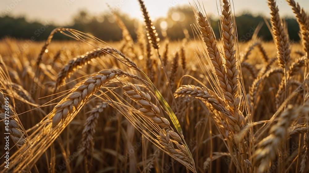 Fototapeta premium close shot of wheat plant