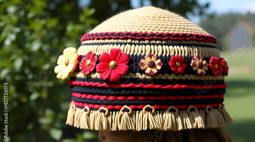 Traditional hat (clop) from Maramures county, Romania