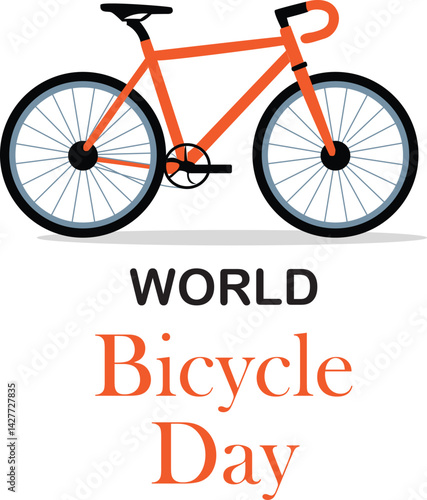 World Bicycle Day Vector