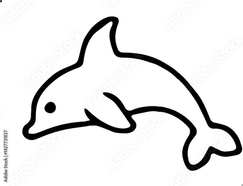 vector illustration of a fish dolphin