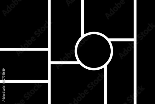 Mockup collage for photo or presentation template frame minimalist icon in flat. Photo album page isolated on transparent background