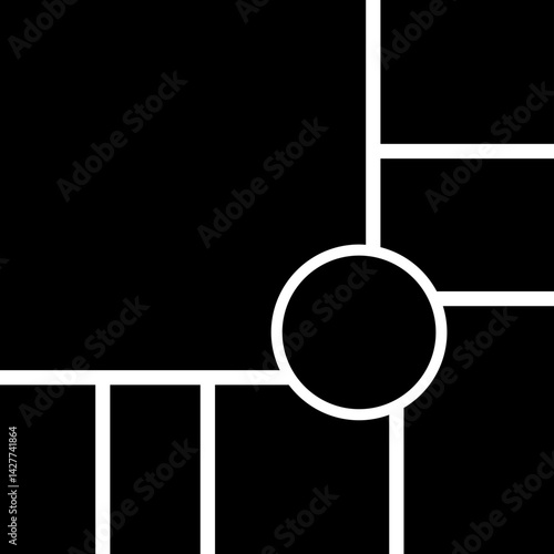 Mockup collage for photo or presentation template frame minimalist icon in flat. Photo album page isolated on transparent background