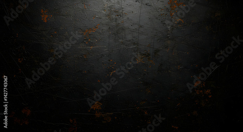 Dark Grunge Surface With Scratches And Rust Authentic Imperfections On Aged Texture