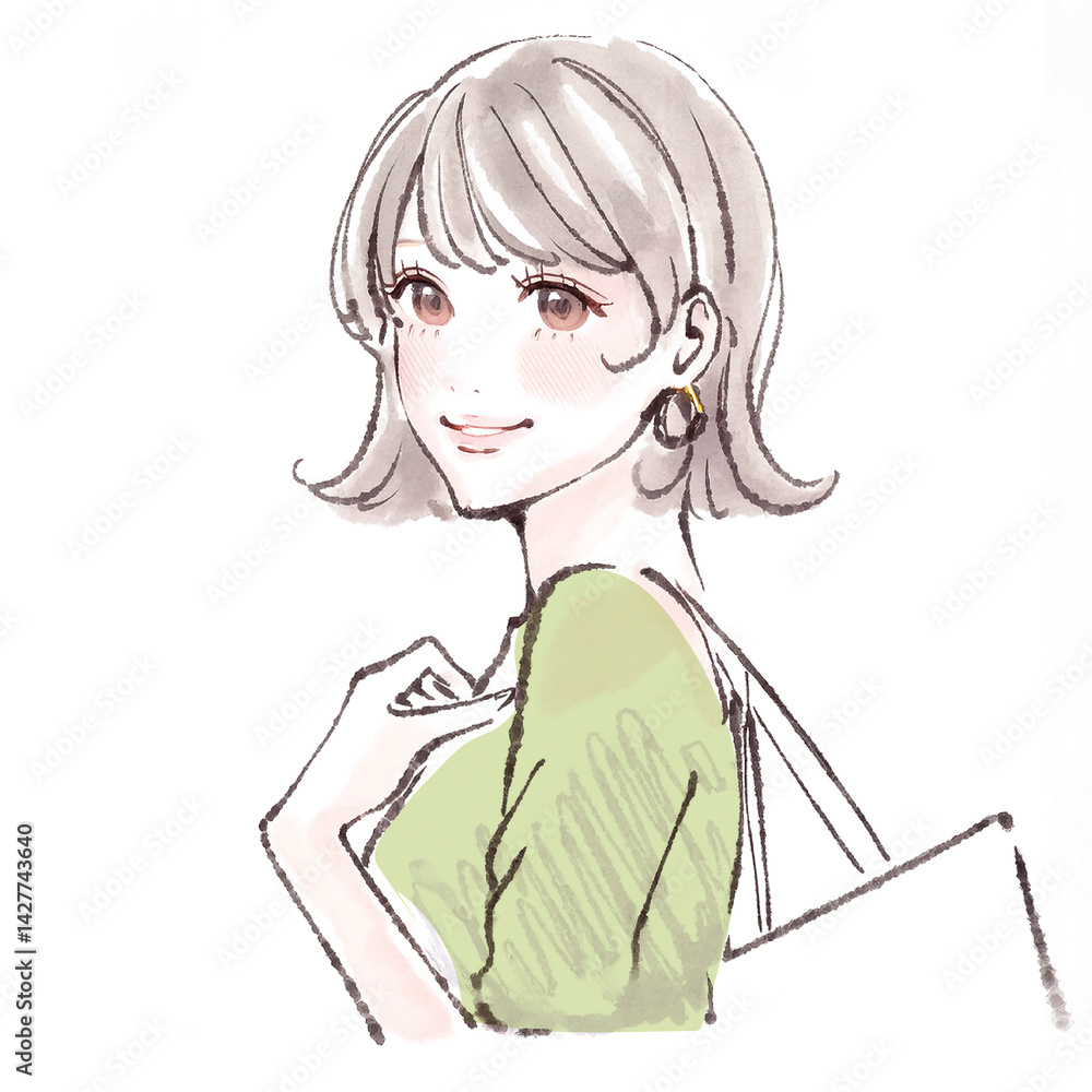 女性・女の子のイラスト素材 女性・女の子のイラスト素材