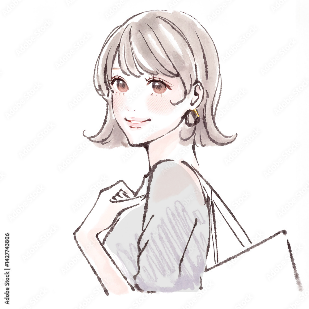 女性・女の子のイラスト素材 女性・女の子のイラスト素材