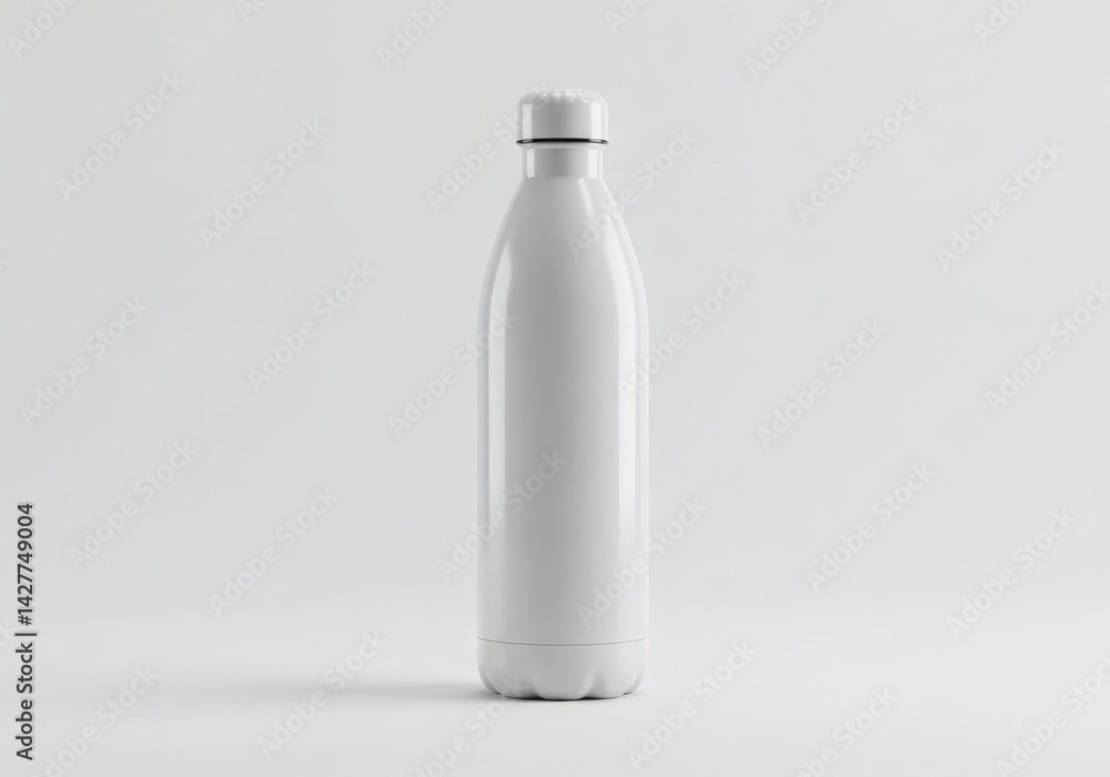 white plastic bottle with milk white plastic bottle with milk