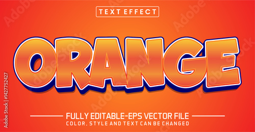Orange font Text effect editable