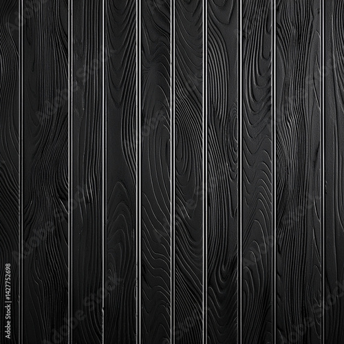 Pannello in legno nero composto da perline.