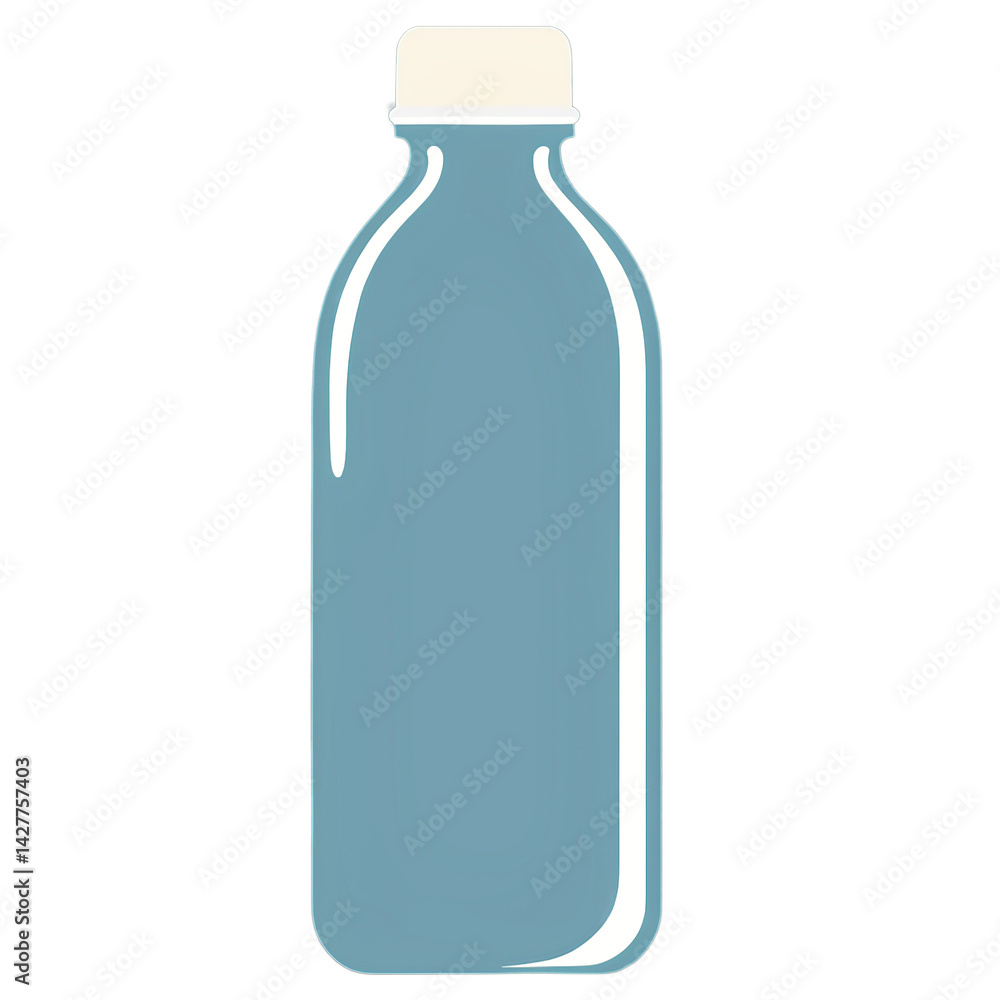 Refreshing Water Bottle Icon Hydration Health and Purity Refreshing Water Bottle Icon Hydration Health and Purity