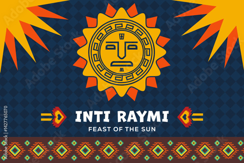 inti raymi feast of the sun background illustration