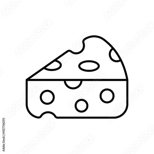 Cheese icon vector stock illustration