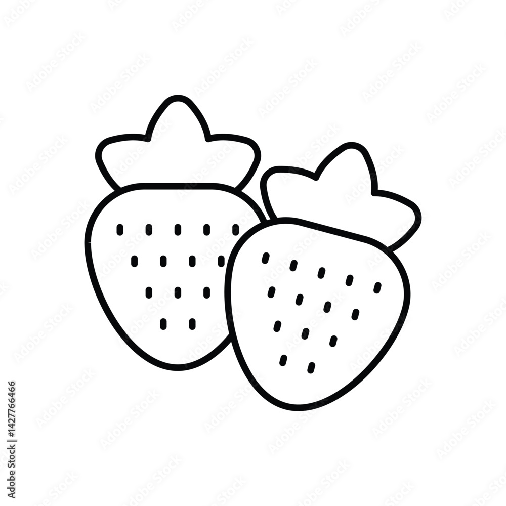 Strawberry icon vector stock illustration Strawberry icon vector stock illustration