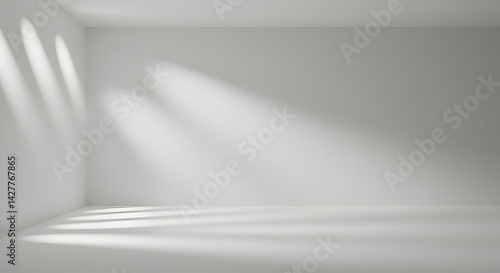 Wallpaper Mural Minimalist Interior With Natural Light Streams On White Walls Torontodigital.ca