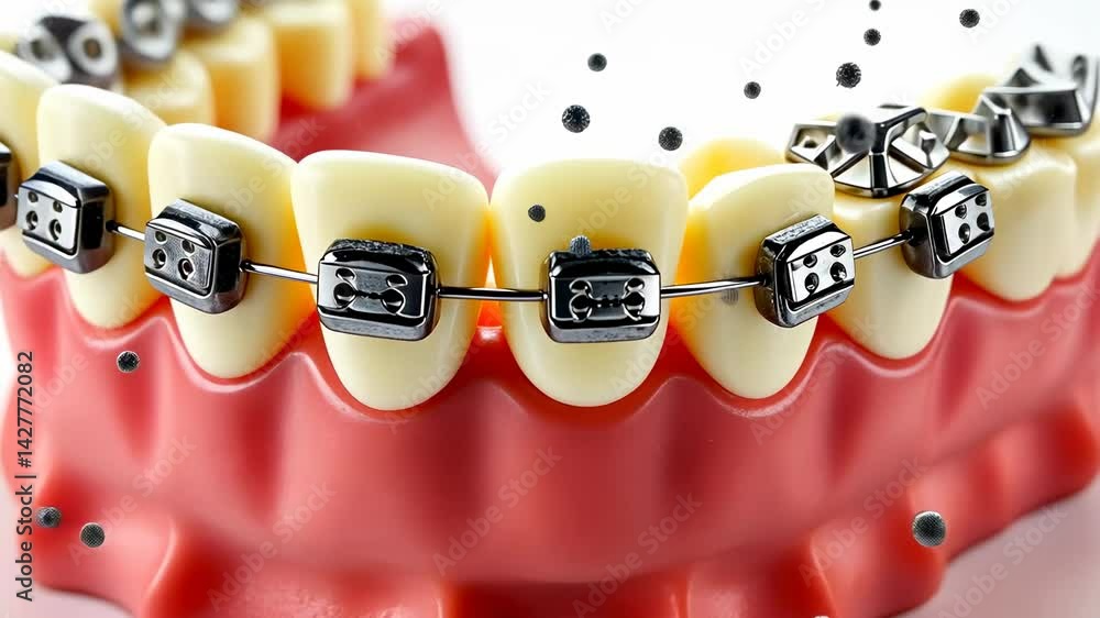 Video Stock Braces dental, Orthodontic treatment, Dental alignment ...