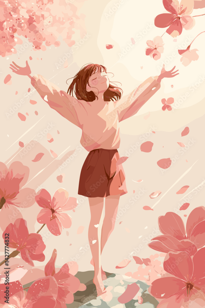 Fototapeta premium Set Free in the Petals of Spring