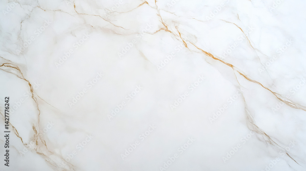 Obraz premium Clean White Marble Background with Gold Veins