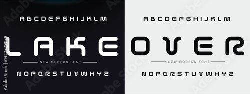 Creative modern technology alphabet fonts. Abstract typography urban sport, techno , fashion, digital, future creative logo font. vector illustration