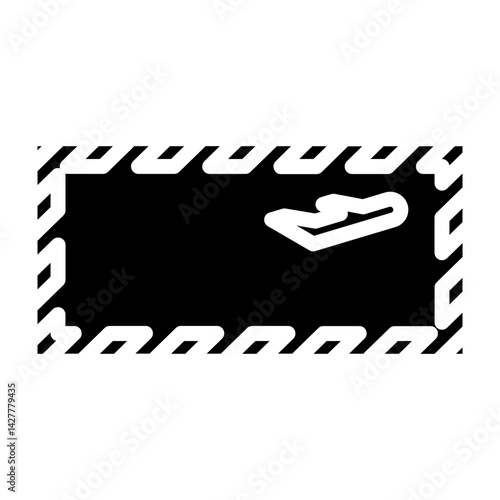 Airmail Envelope Vector Glyph Icon Design