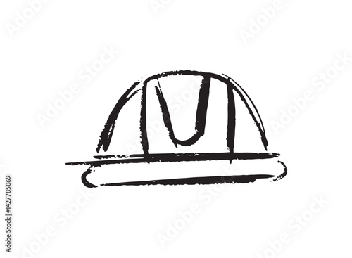 Set icon of an Industry Helmet Doodle Handdrawn