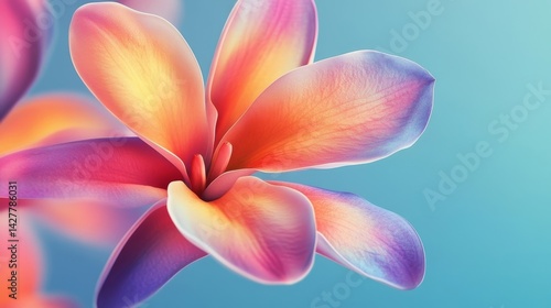 pink frangipani flower