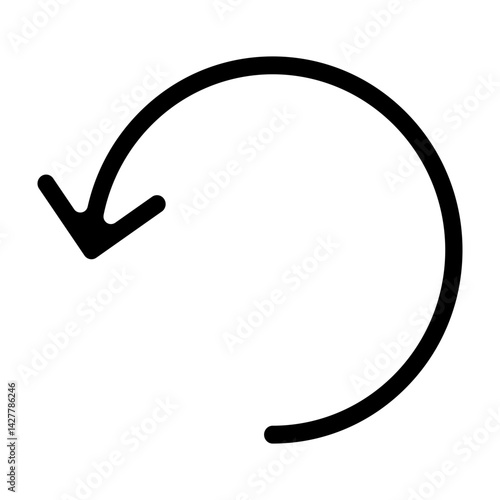 Undo Vector Glyph Icon Design