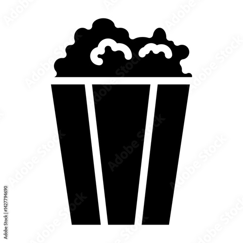 Popcorn Vector Glyph Icon Design