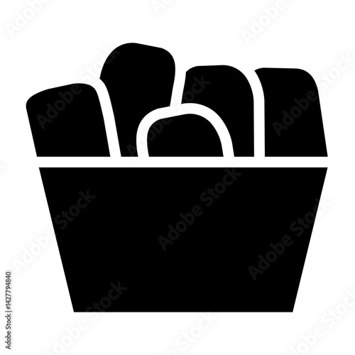 Nuggets Vector Glyph Icon Design