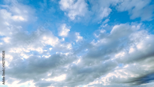 Wallpaper Mural nice big bright clouds in the blue sky bg - photo of nature Torontodigital.ca