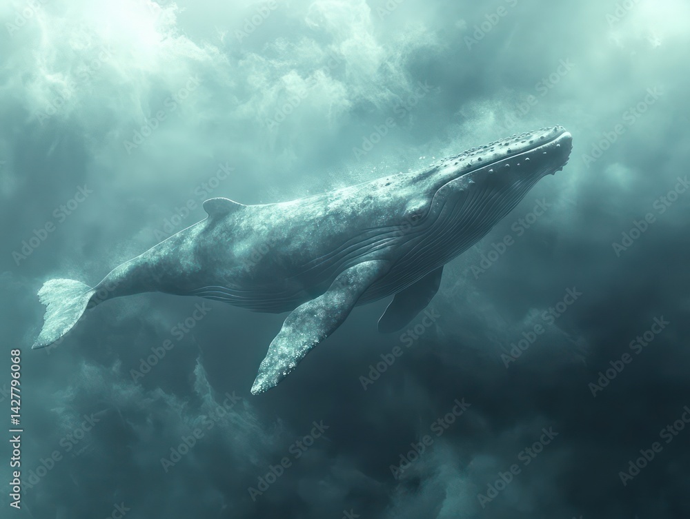 Fototapeta premium Majestic whale underwater
