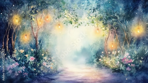 there is a pathway with stairs and flowers in the middle, beautiful render of a fairytale, enchanted magical fantasy