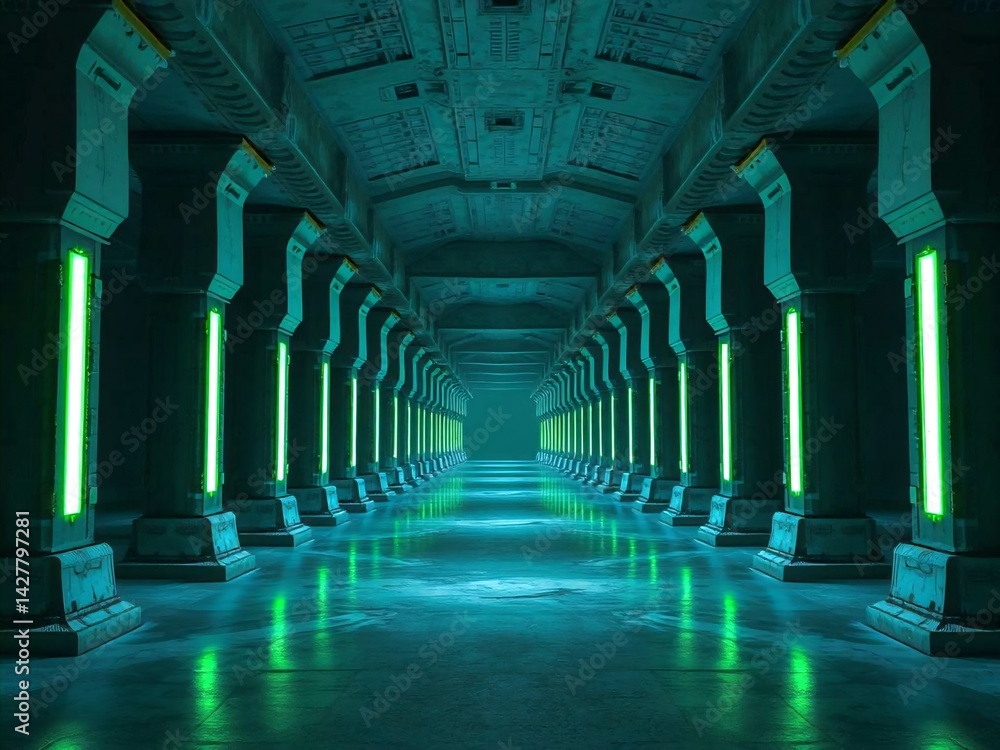 Fototapeta premium columns in the night. architecture, arch, corridor, column, building, stone, interior, europe, arches, ancient, palace, arcade, old, medieval, travel, church, archway, hall, monastery, monument, abbey