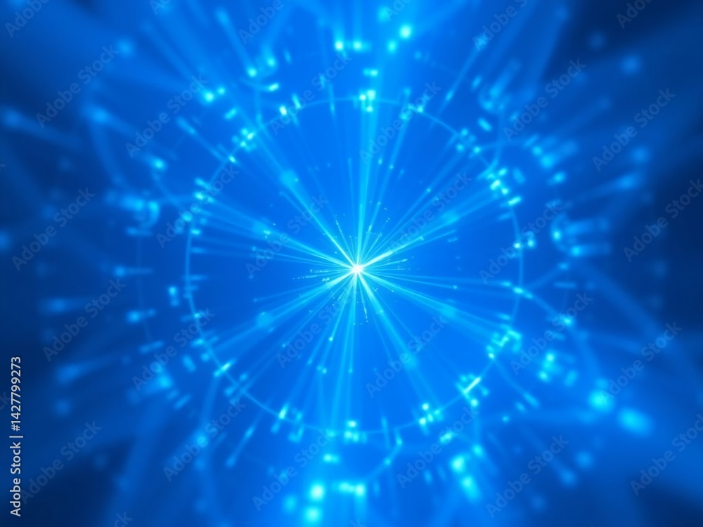 Fototapeta premium blue abstract background. light, star, space, blue, design, illustration, bright, burst, glowing, glow, energy, stars, laser, art, christmas, fractal, backgrounds, pattern, wallpaper, color, shiny, sk