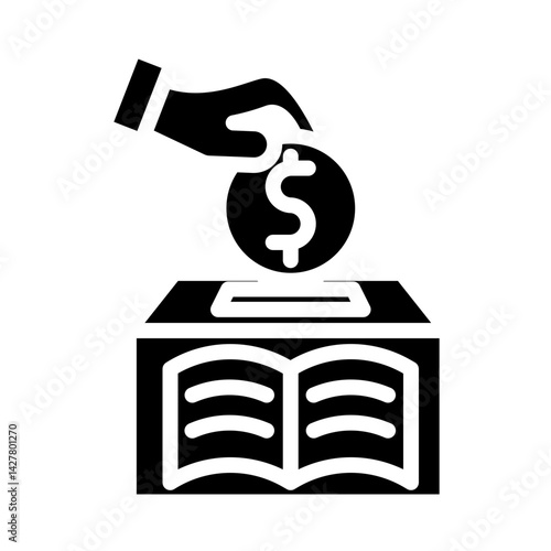 Academic Financial Aid Vector Glyph Icon Design