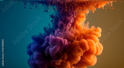 Abstract Hues A Captivating Blend Of Colors In Motion Under Water