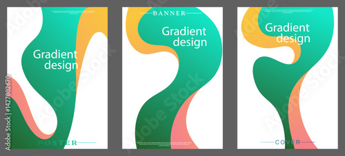 Colorful banner. The gradient design template. A colorful decorative element for decoration and creativity