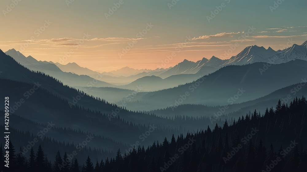 Obraz premium sunrise in the mountains