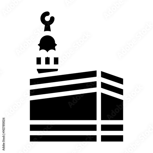 Kaaba Vector Glyph Icon Design