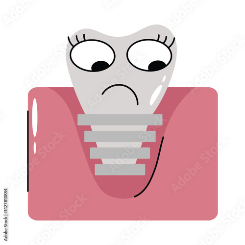 Dentures vector Sticker. Eps 10 file