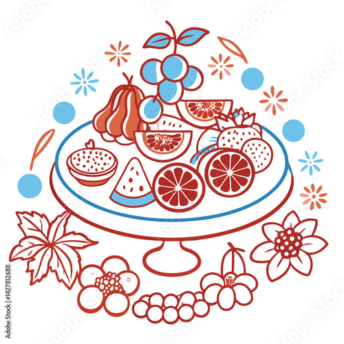 Colorful vegetables and fruits vegan food in rainbow colors Medium pile of assorted fresh and bright fruit Fruits Icons – A huge set includes 78 types of colorful fruits with names. The icons were dra